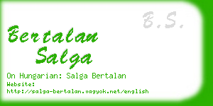 bertalan salga business card
